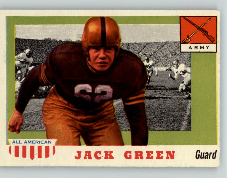1955 Topps Football #053 Jack Green Army EX-MT 398707