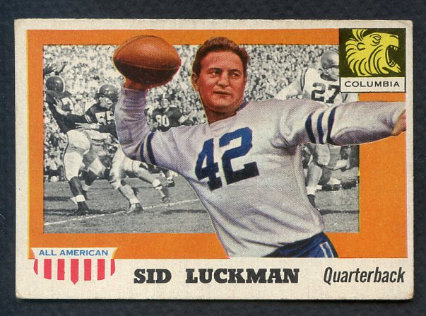 1955 Topps Football #085 Sid Luckman Columbia VG-EX 398902