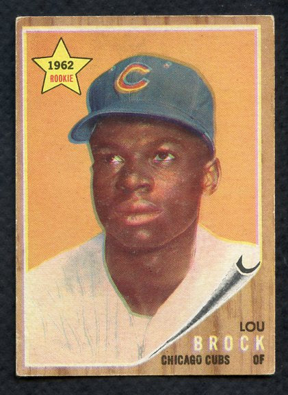 1962 Topps Baseball #387 Lou Brock Cubs EX+/EX-MT 399272