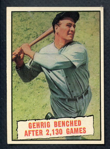 1961 Topps Baseball #405 Lou Gehrig Yankees NR-MT 399556