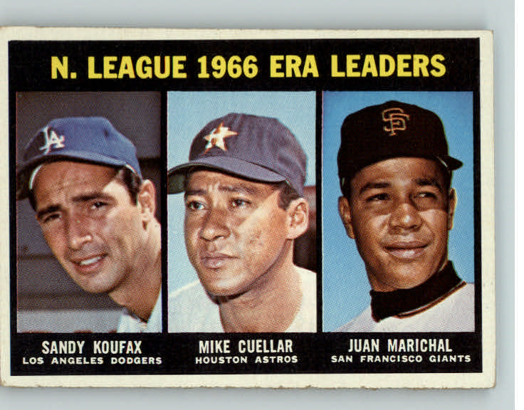 1967 Topps Baseball #234 N.L. ERA Leaders Sandy Koufax EX 399940