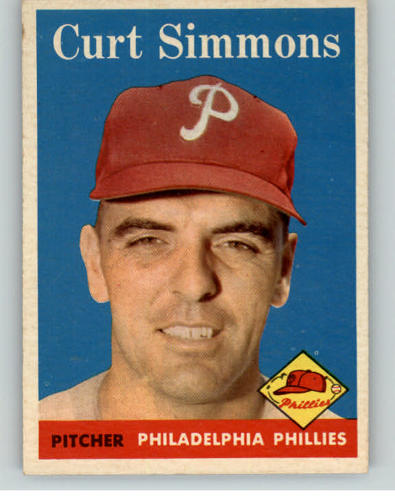 1958 Topps Baseball #404 Curt Simmons Phillies NR-MT