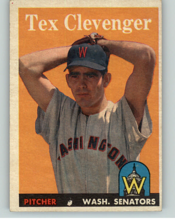 1958 Topps Baseball #031 Tex Clevenger Senators EX-MT
