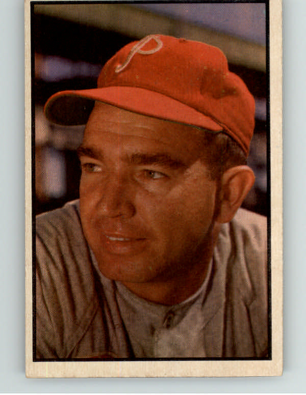 1953 Bowman Color Baseball #133 Willie Jones Phillies EX 400689