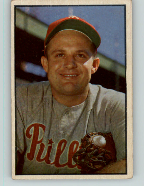 1953 Bowman Color Baseball #028 Smoky Burgess Phillies VG-EX 400821