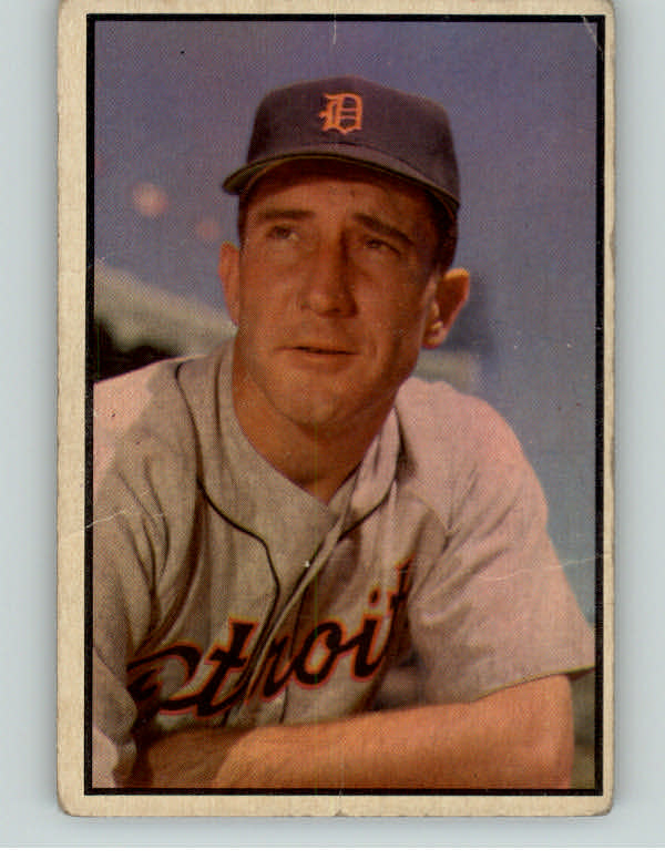 1953 Bowman Color Baseball #132 Fred Hutchinson Tigers GD-VG 400960