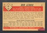 1953 Bowman Black & White Baseball #027 Bob Lemon Indians GD Ink Back 401074
