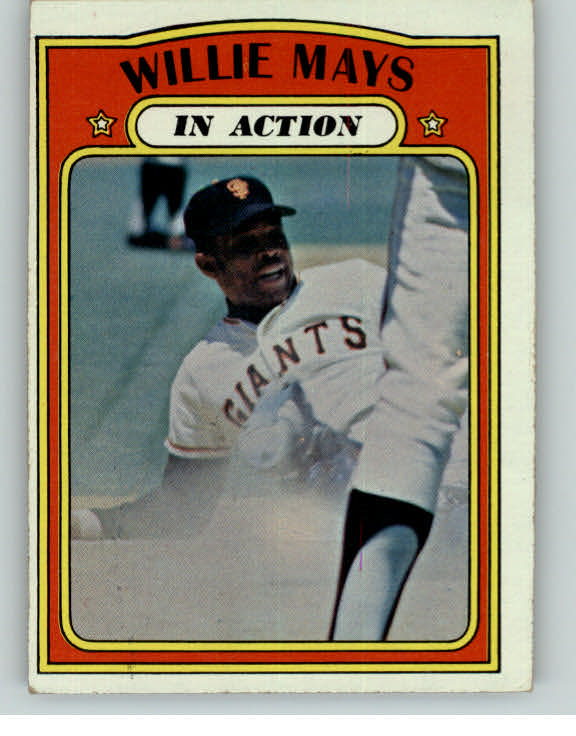 1972 Topps Baseball #050 Willie Mays IA Giants EX