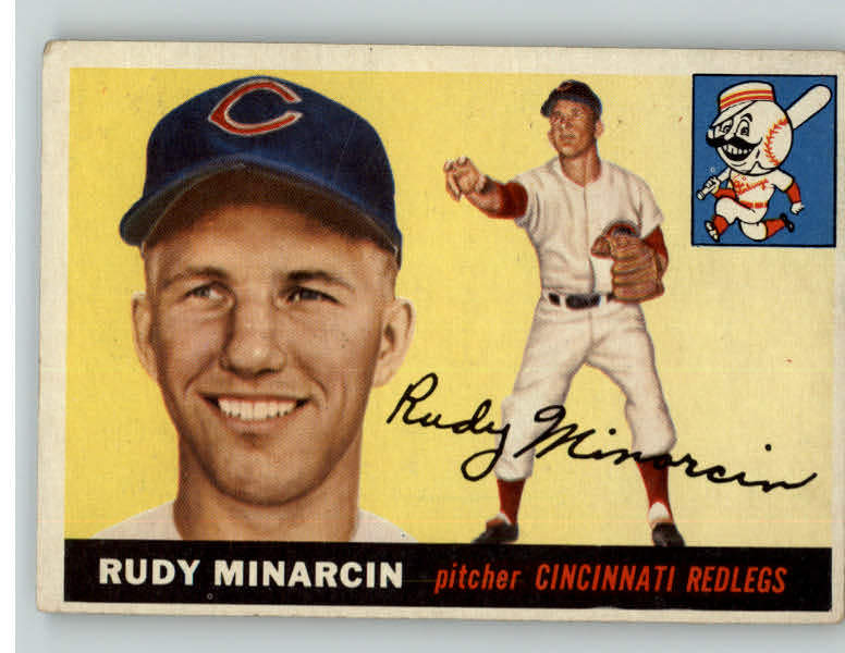 1955 Topps Baseball #174 Rudy Minarcin Reds VG-EX 401374