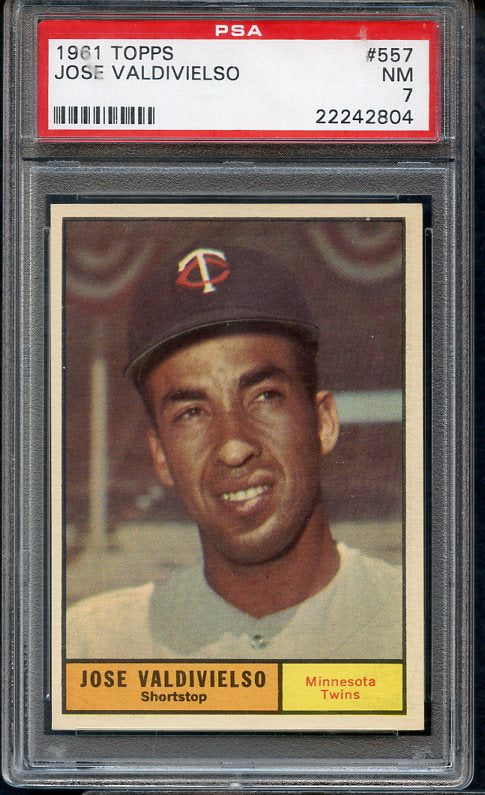 1961 Topps Baseball #557 Jose Valdivielso Twins PSA 7 NM 401750