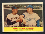 1958 Topps Baseball #436 Willie Mays Duke Snider EX-MT