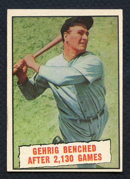 1961 Topps Baseball #405 Lou Gehrig Yankees EX-MT