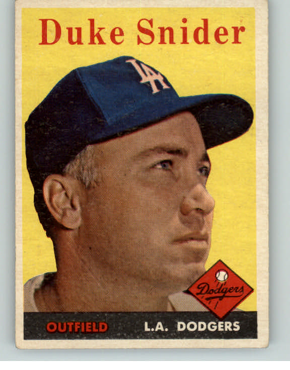 1958 Topps Baseball #088 Duke Snider Dodgers EX