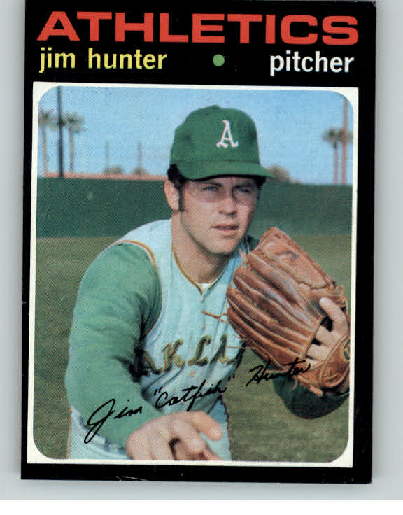 1971 Topps Baseball #045 Catfish Hunter A's EX