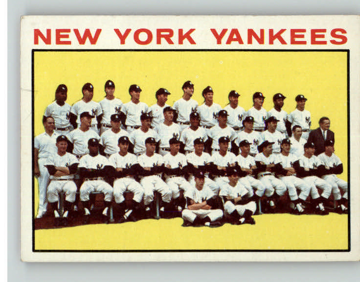 1964 Topps Baseball #433 New York Yankees Team EX+/EX-MT
