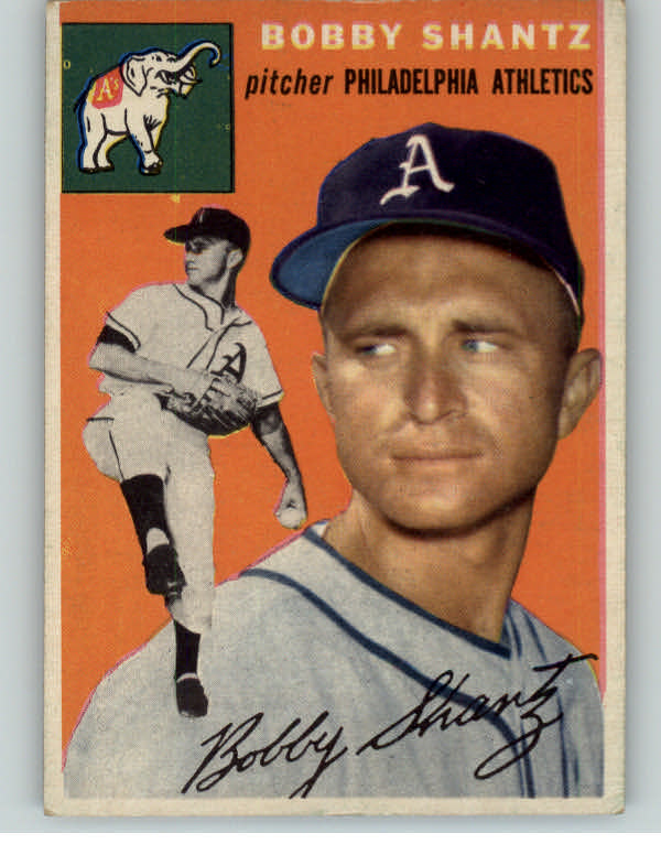 1954 Topps Baseball #021 Bobby Shantz A's EX-MT 402411