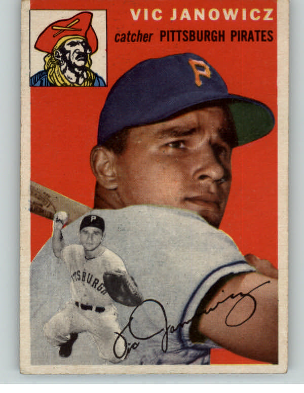 1954 Topps Baseball #016 Vic Janowicz Pirates EX-MT 402437