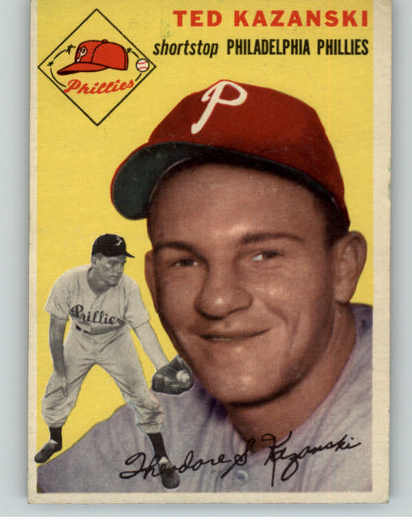 1954 Topps Baseball #078 Ted Kazanski Phillies EX-MT 402441