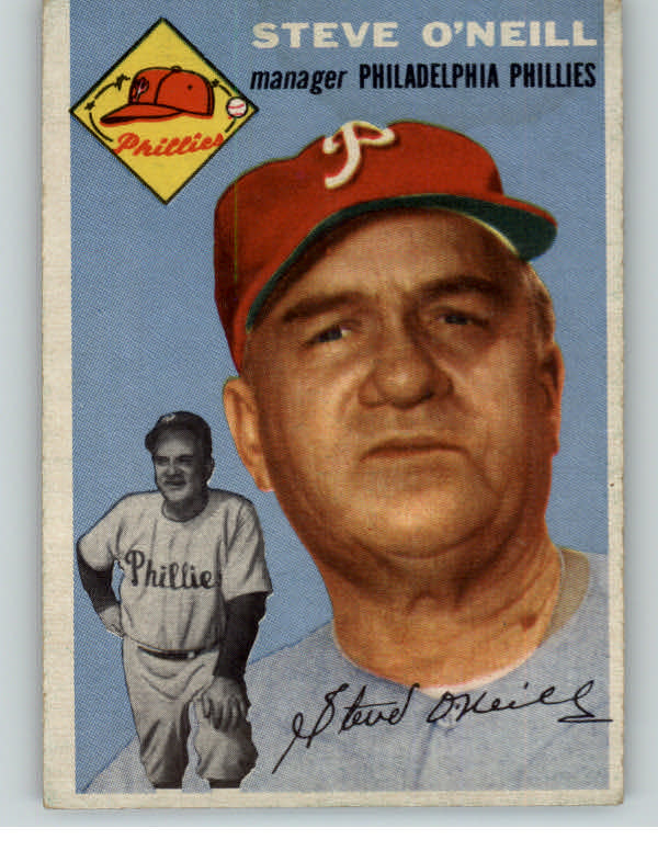 1954 Topps Baseball #127 Steve O'Neill Phillies EX-MT 402448