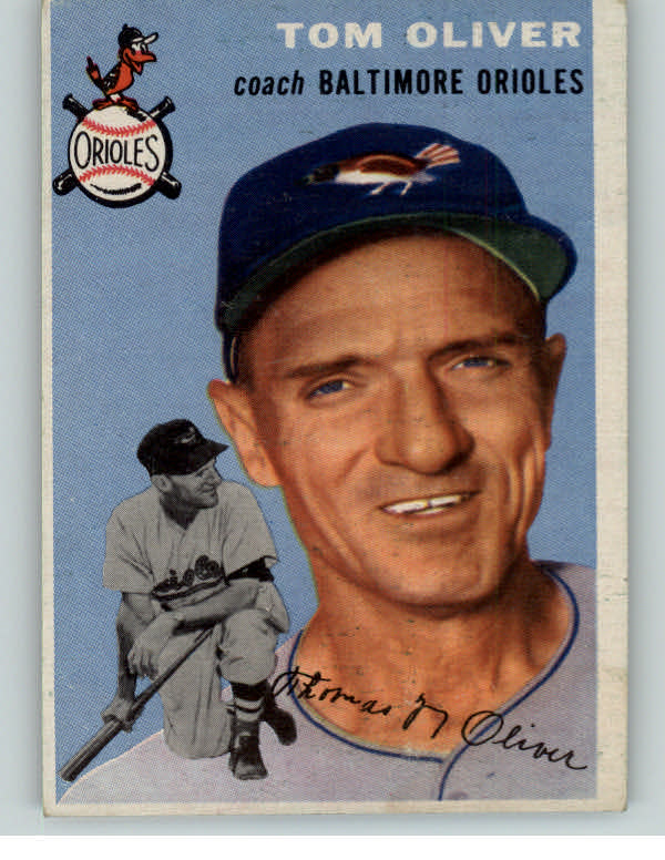 1954 Topps Baseball #207 Tom Oliver Orioles EX 402489