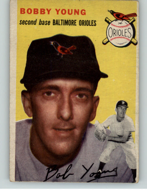 1954 Topps Baseball #008 Bob Young Orioles VG-EX 402501