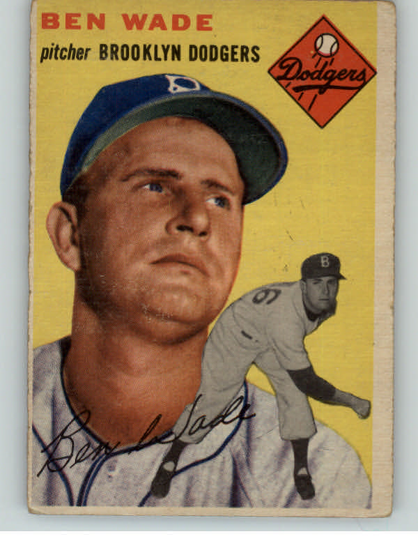 1954 Topps Baseball #126 Ben Wade Dodgers VG-EX 402527