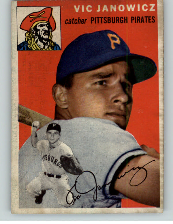 1954 Topps Baseball #016 Vic Janowicz Pirates VG 402538