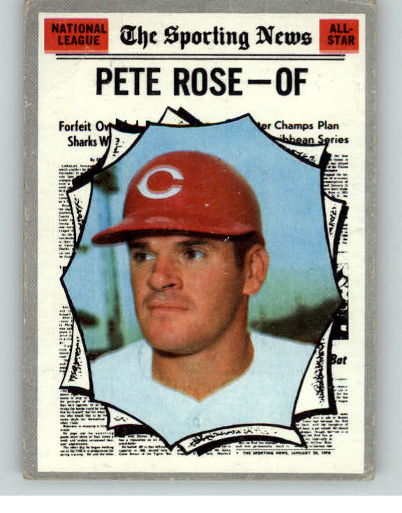 1970 Topps Baseball #458 Pete Rose A.S. Reds GD-VG 403144