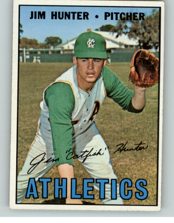 1967 Topps Baseball #369 Catfish Hunter A's EX-MT 403170
