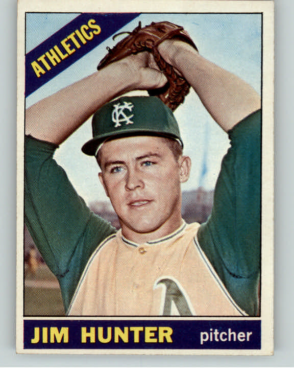1966 Topps Baseball #036 Catfish Hunter A's EX+/EX-MT 403177