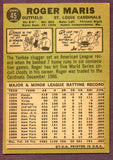 1967 Topps Baseball #045 Roger Maris Cardinals EX 403203