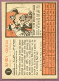 1962 Topps Baseball #005 Sandy Koufax Dodgers EX+/EX-MT oc 403244