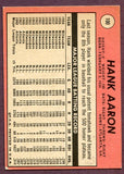1969 Topps Baseball #100 Hank Aaron Braves EX 403313