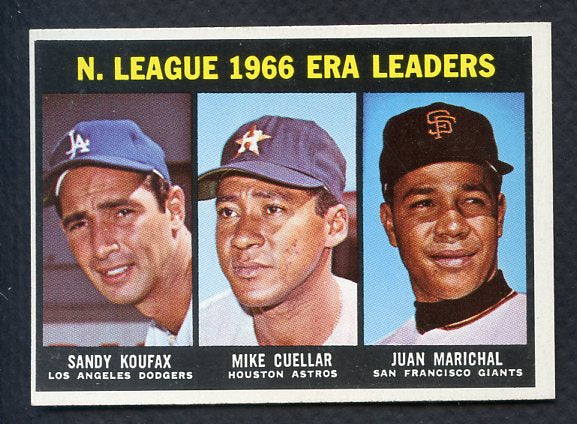 1967 Topps Baseball #234 N.L. ERA Leaders Sandy Koufax EX-MT 403618