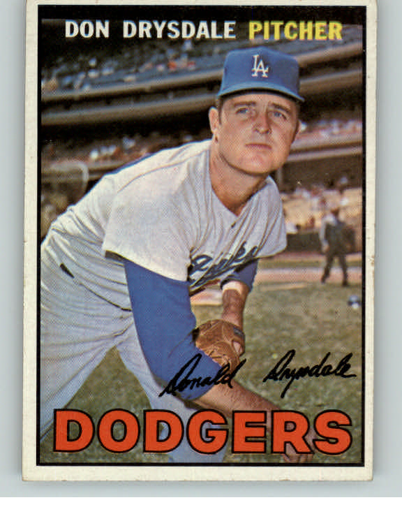 1967 Topps Baseball #055 Don Drysdale Dodgers EX-MT 404140