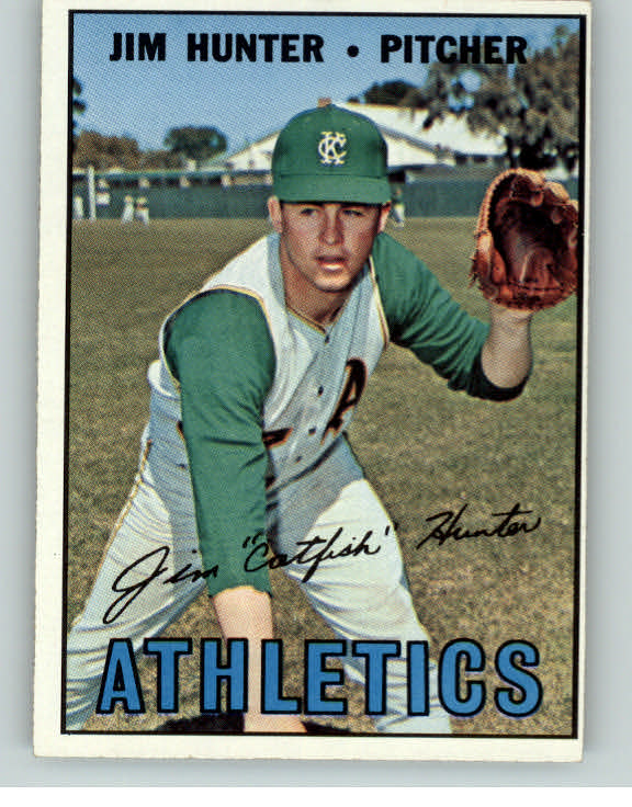 1967 Topps Baseball #369 Catfish Hunter A's EX-MT oc 404194