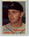 1957 Topps Baseball #142 Charley Thompson A's VG-EX 404254