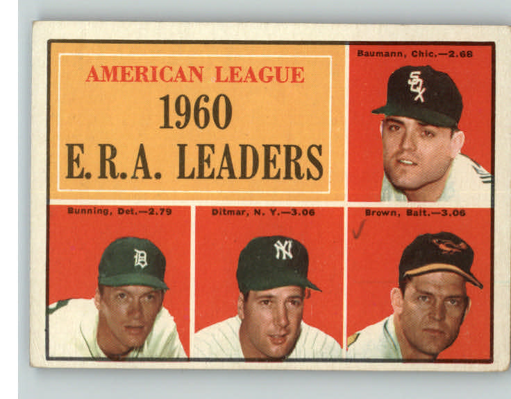 1969 Topps Baseball #046 A.L. ERA Leaders Jim Bunning VG-EX 404379