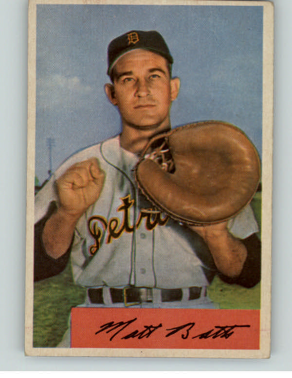 1954 Bowman Baseball #183 Matt Batts Tigers EX-MT 404405