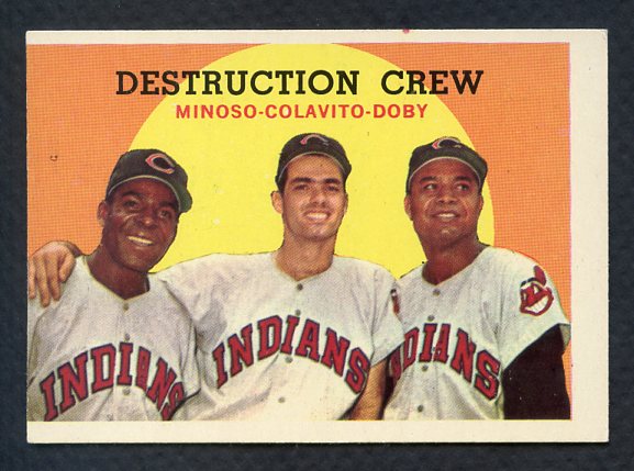 1959 Topps Baseball #166 Rocky Colavito Larry Doby VG-EX 404513