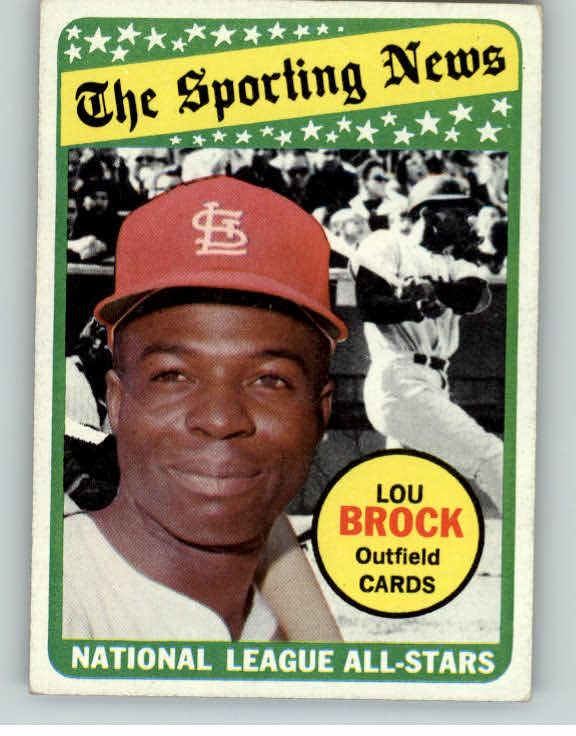 1969 Topps Baseball #428 Lou Brock A.S. Cardinals EX-MT 404630