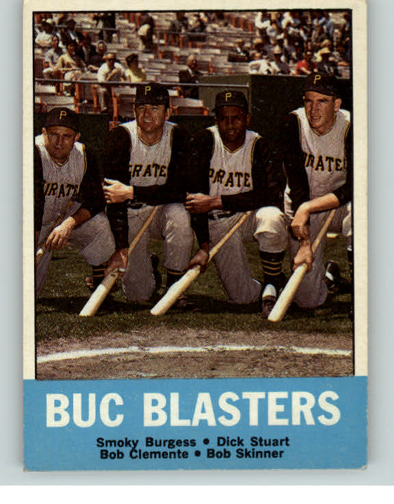 1963 Topps Baseball #018 Roberto Clemente Smoky Burgess VG-EX 404808