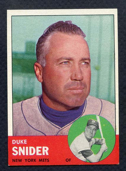1963 Topps Baseball #550 Duke Snider Mets NR-MT 404884