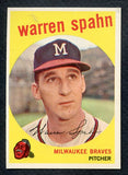 1959 Topps Baseball #040 Warren Spahn Braves EX-MT/NR-MT 1921 405359