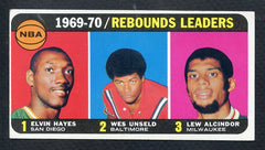 1970 Topps Basketball #005 Rebound Leaders Jabbar Hayes EX 405460