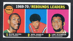 1970 Topps Basketball #005 Rebound Leaders Jabbar Hayes EX-MT 405464