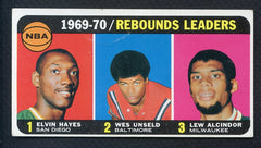 1970 Topps Basketball #005 Rebound Leaders Jabbar Hayes VG-EX 405467
