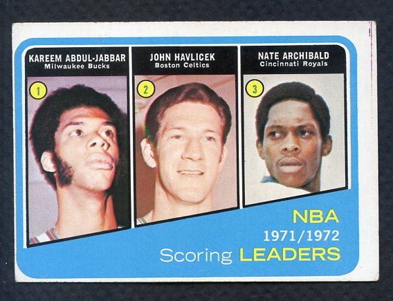 1972 Topps Basketball #171 Scoring Leaders Jabbar Havlicek VG-EX 405470