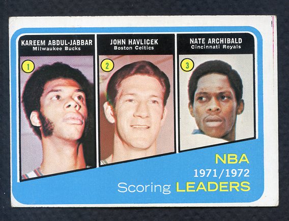 1972 Topps Basketball #171 Scoring Leaders Jabbar Havlicek VG-EX 405470