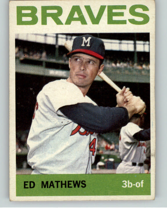 1964 Topps Baseball #035 Eddie Mathews Braves VG-EX 405804